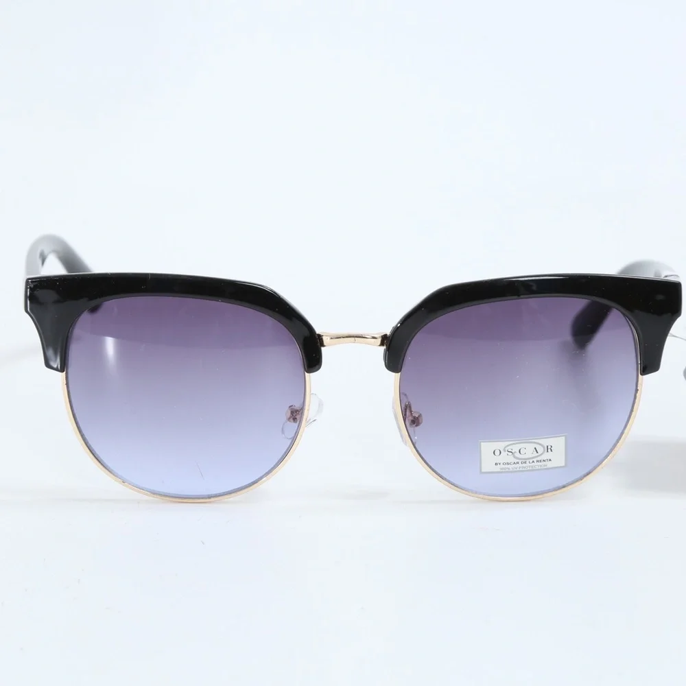 NEW WITH TAGS OSCAR DE LA RENTA OSS1299CE BLACK GOLD GRADIENT LENS SUNGLASSES - Picture 2 of 7